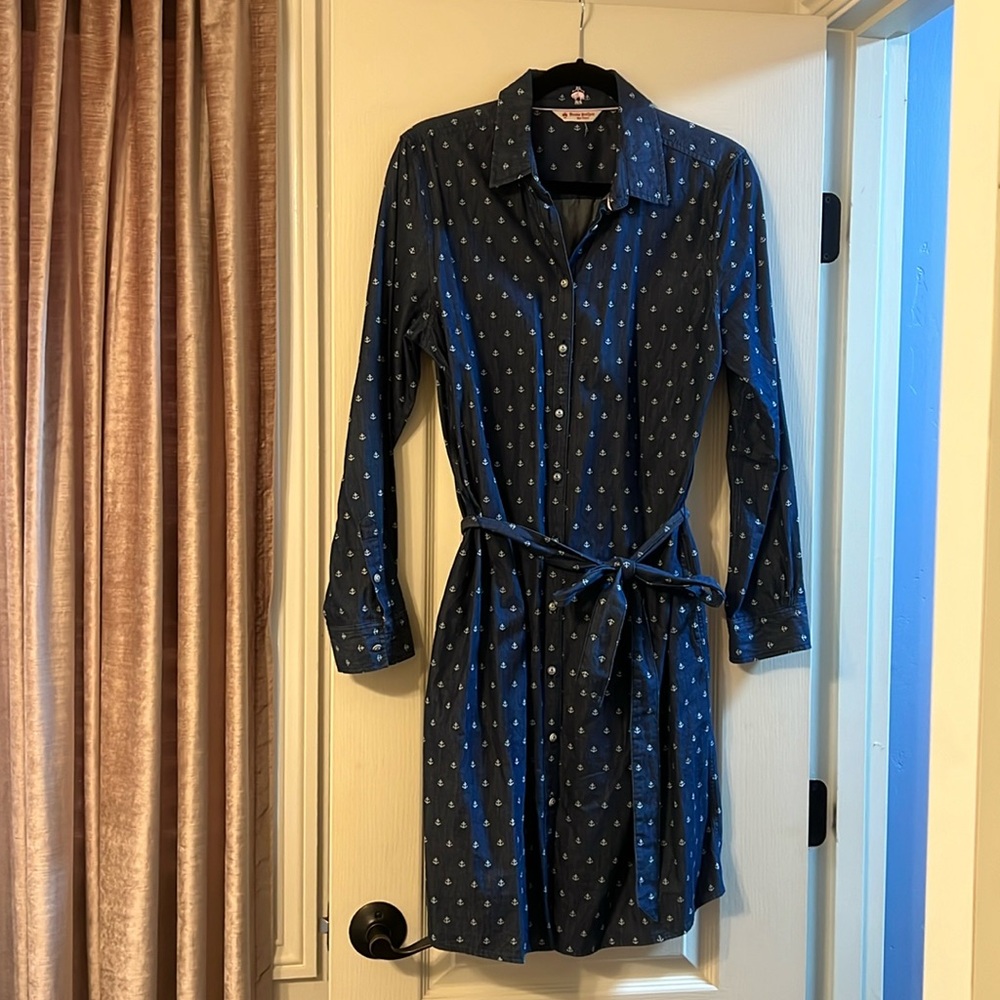 Brooks Brothers denim look ⚓️ shirt dress w pockets! Size 12